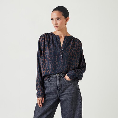 Fernanda Leopard Print Blouse
