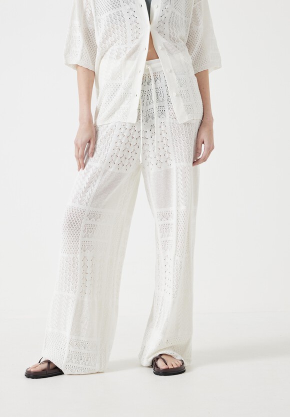 Patchwork Stitch Knitted Trouser