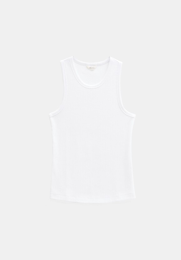 High Neck Ribbed Vest