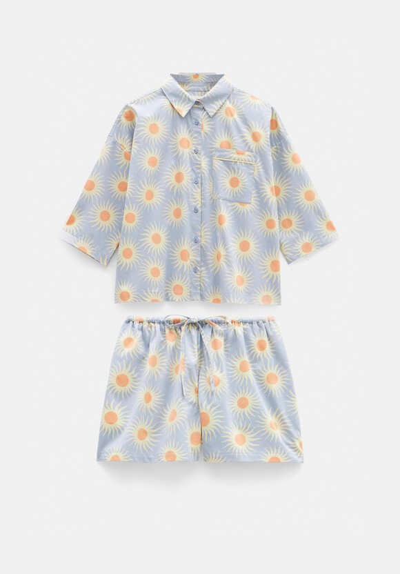 Cotton Sateen Short Pyjamas Set