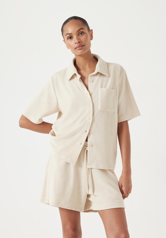 Towelling Short Sleeve Shirt