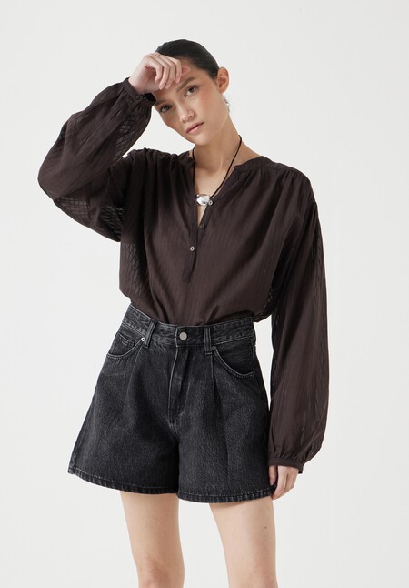 Bea Textured Stripe Blouse