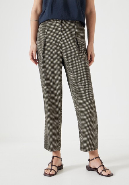 Printed Tapered Trousers