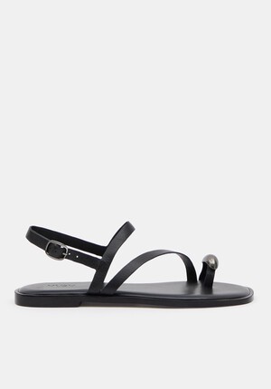 Metal Detail Flat Sandals