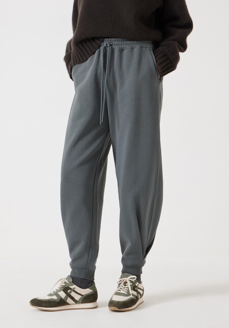 Barrel Leg Pleat Joggers