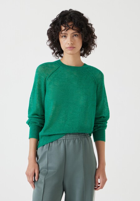 Elsie Gauzy Wool Blend Crew Jumper
