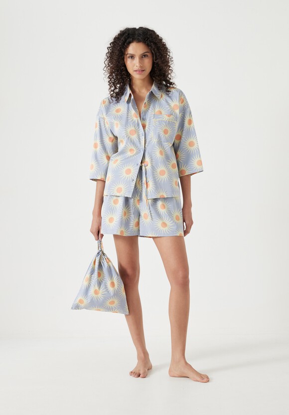 Cotton Sateen Short Pyjamas Set