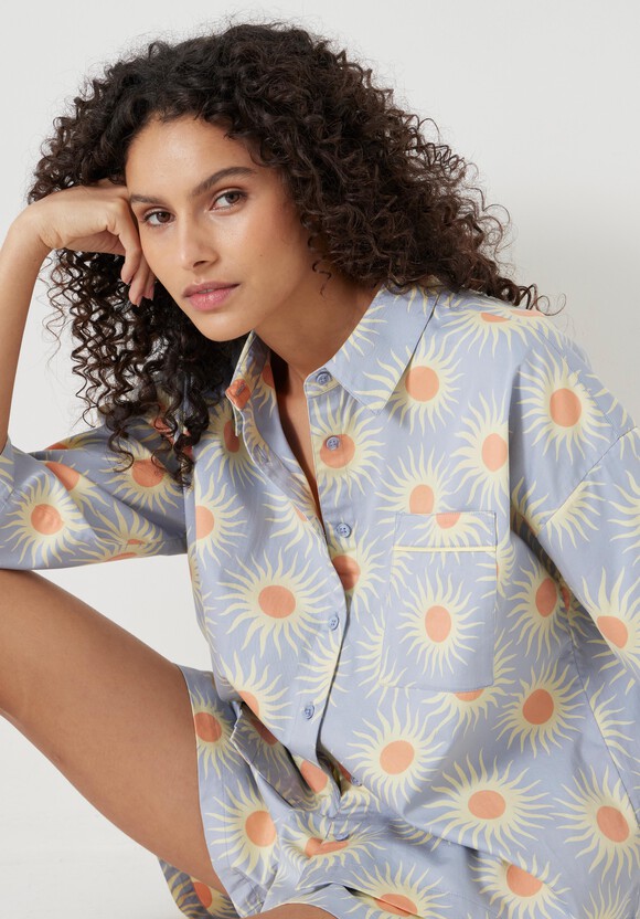 Cotton Sateen Short Pyjamas Set