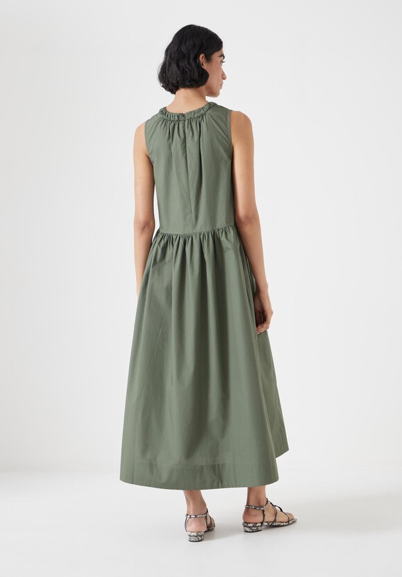 Lightweight Cotton Sleeveless Crew Neck Maxi Dress