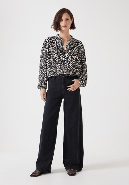 Leopard Print Long Sleeve Top