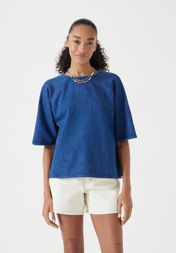Denim Raglan Tee