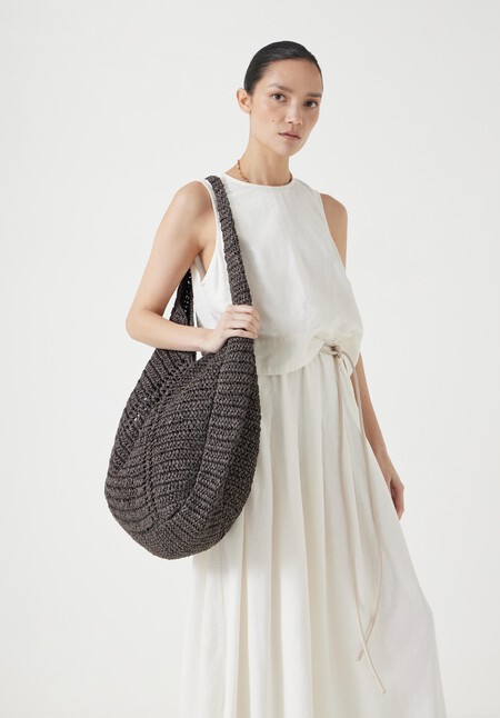 Raffia Oversized Tote Bag
